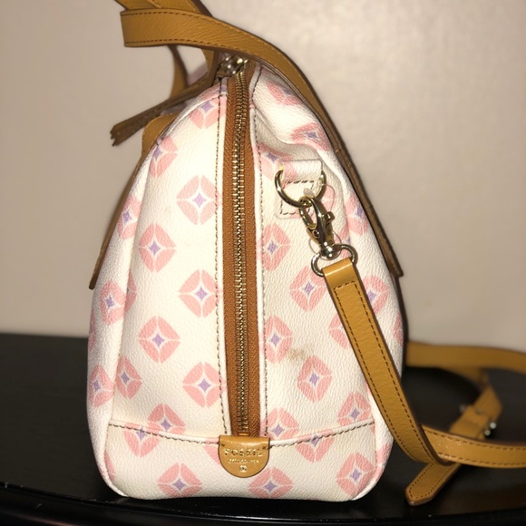 Fossil Sydney Signature Satchel,canvas/or PU - Picture 4 of 8